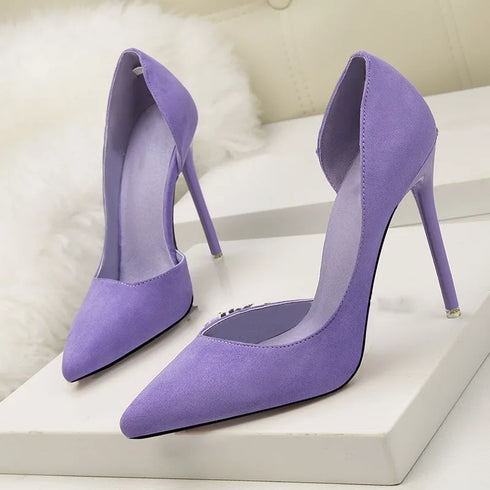 Sexy Pointed Toe Stiletto Party Heels for Women - Hollow High Heels 10 cm